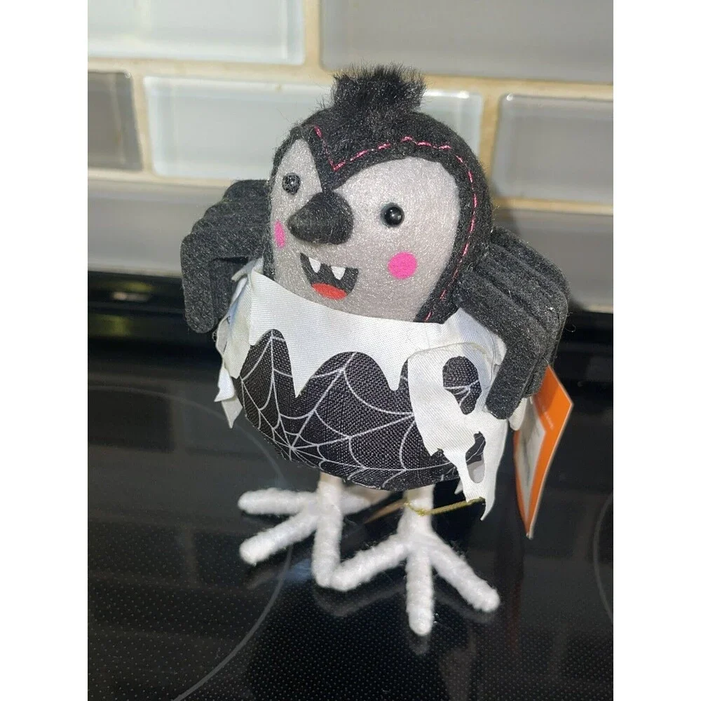 Target Hyde & EEK! 2024 Halloween Featherly Friends Fabric Bird Black Spider